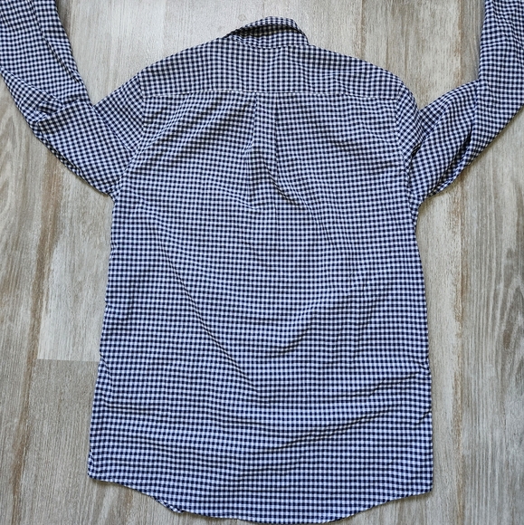 Vineyard Vines Performance Blue White Gingham Button Up Boys Youth Kids Sz L 16 - Picture 9 of 9